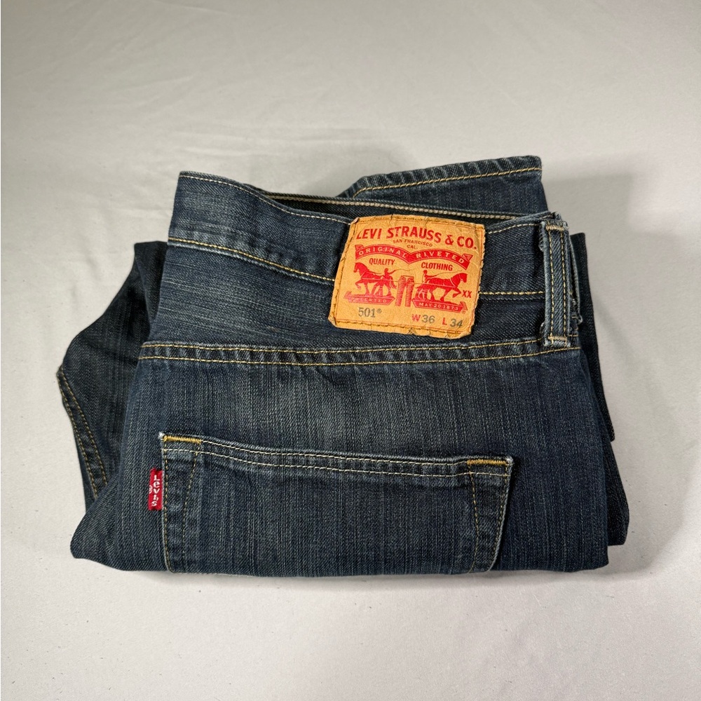 Levi’s 501 XX 36x34 Button Fly Straight Leg Y2K Jeans